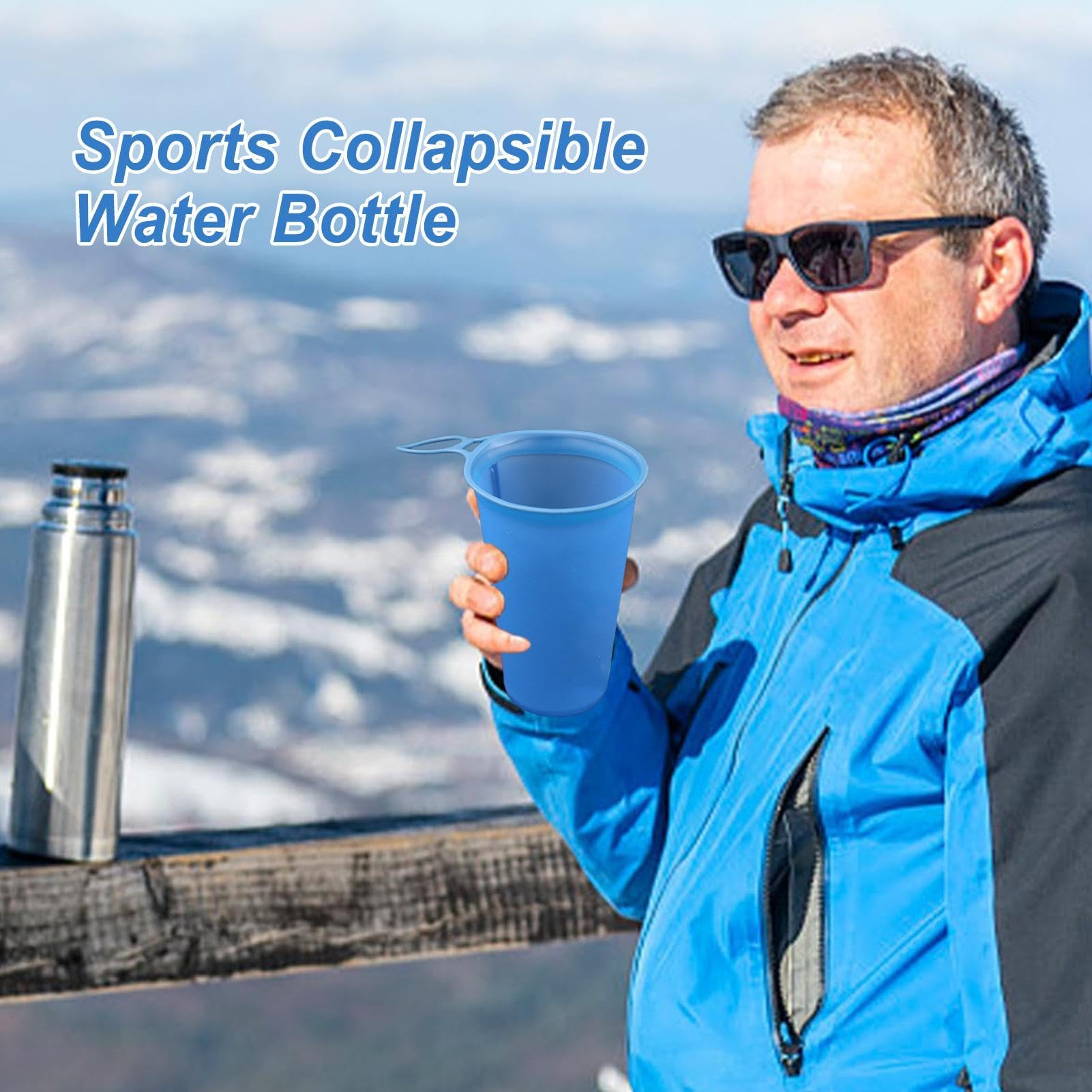 Gourde de sport pliable 200 ml for l'escalade, la randonnée, le vélo et le camping,Gobelet pliable