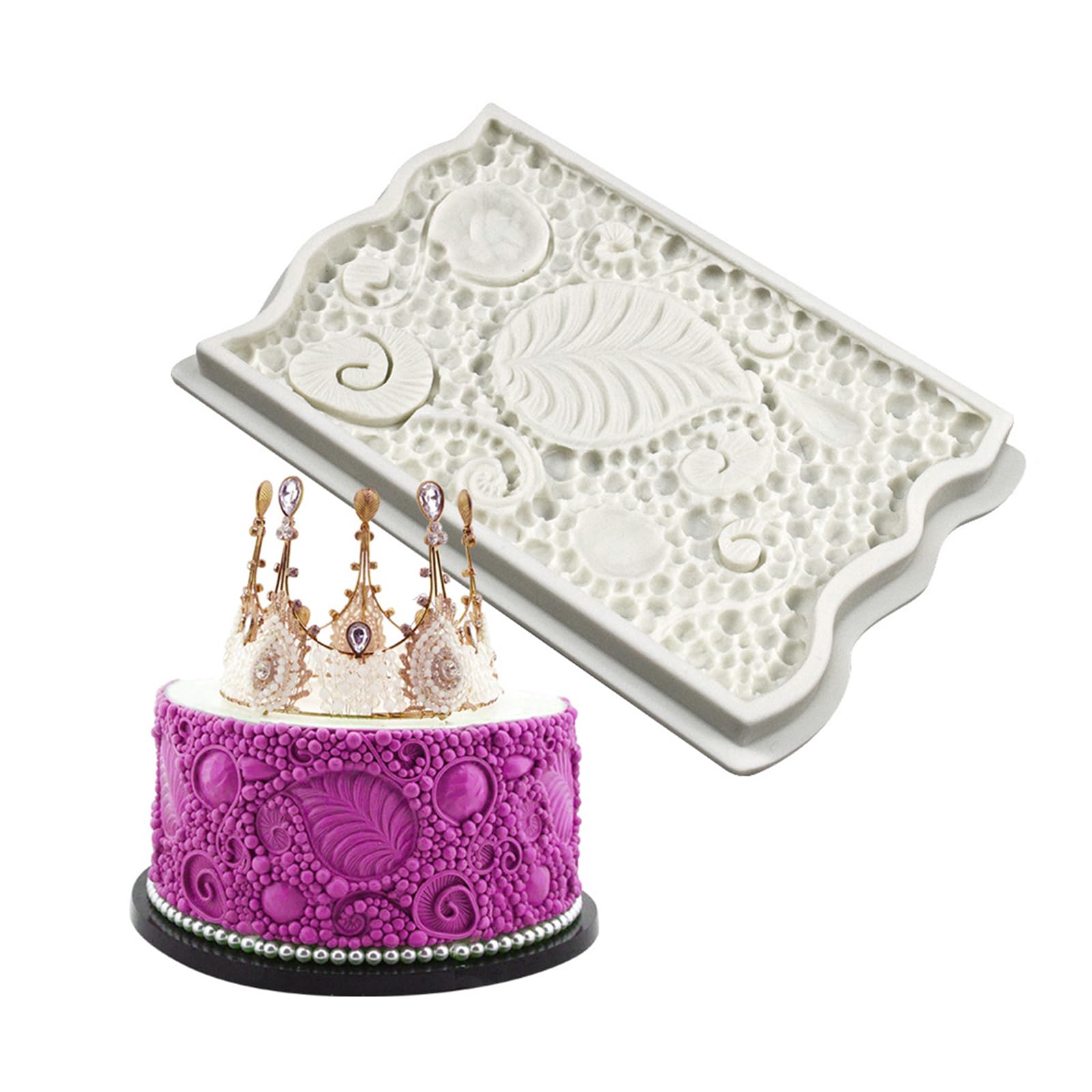 Yhplxyuus Pattern Silicone Mold Cakes Decorating Fondant Mold Baking Tool for Making Fondant Cake Flower Pattern Silicone Molds Cake Decoration Accessories
