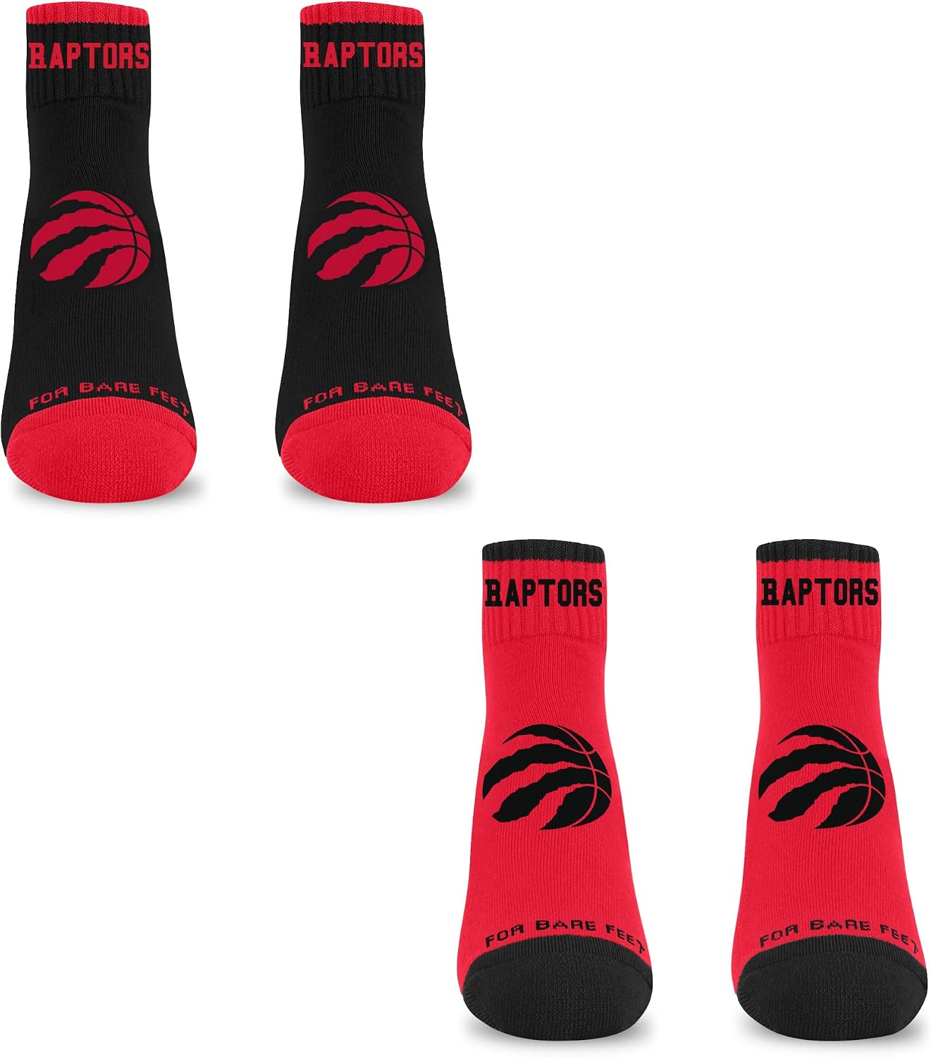 For Bare Feet NBA Unisex Kids Front and Center 2 Pack Team Colors