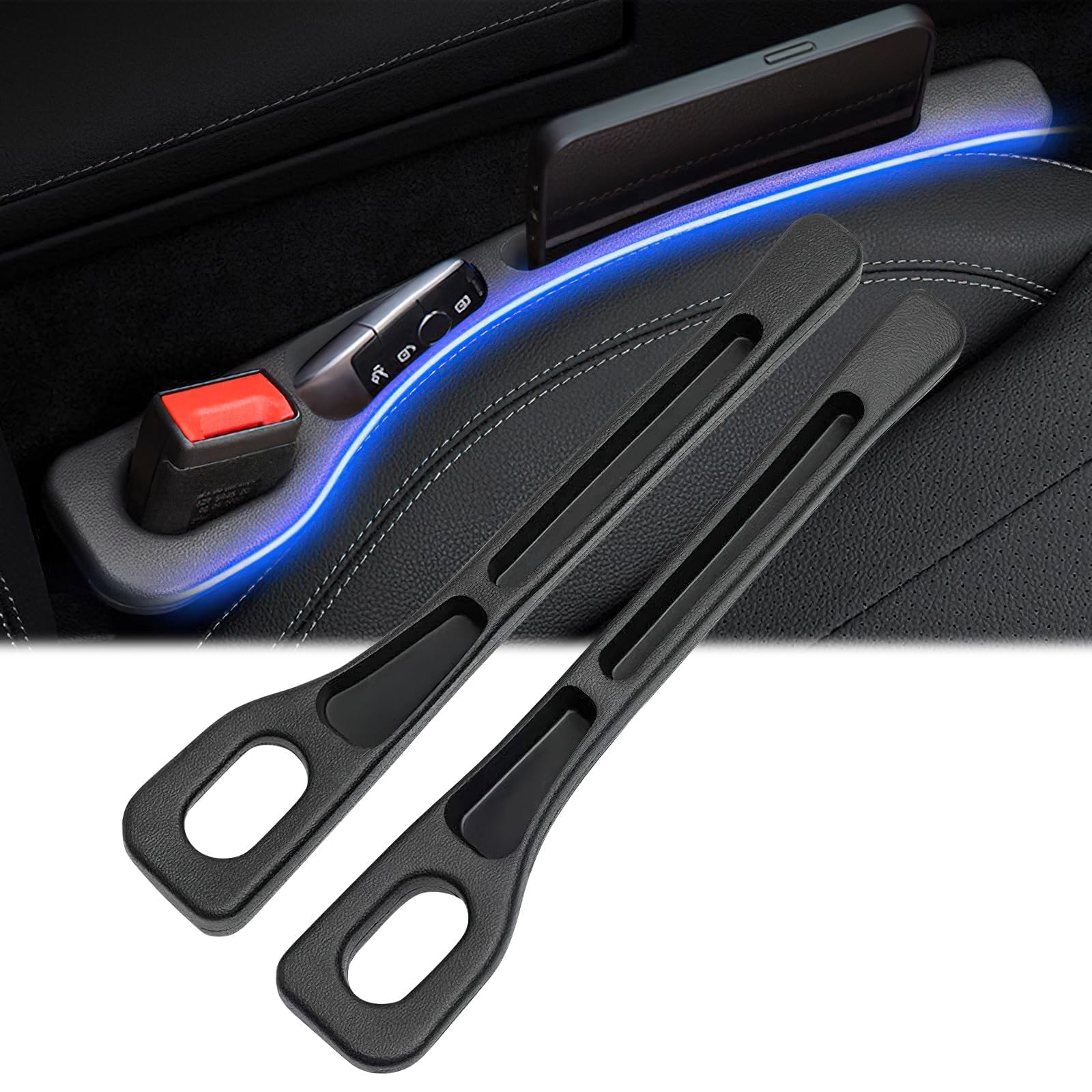 SXIAOX 2Pcs car seat gap filler for Land Rover Discovery Sport 1 (I) L550 I 2015-2024, Prevents Falling Items, Wipeable Waterproof,Car Gap Filler,seat Gap Filler,car seat accessories