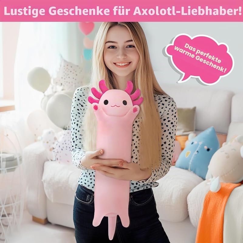 Pernă electrică de încălzire MewMix Axolotl cu funcție USB pentru gât, spate, umeri, abdomen și perioadă menstruală