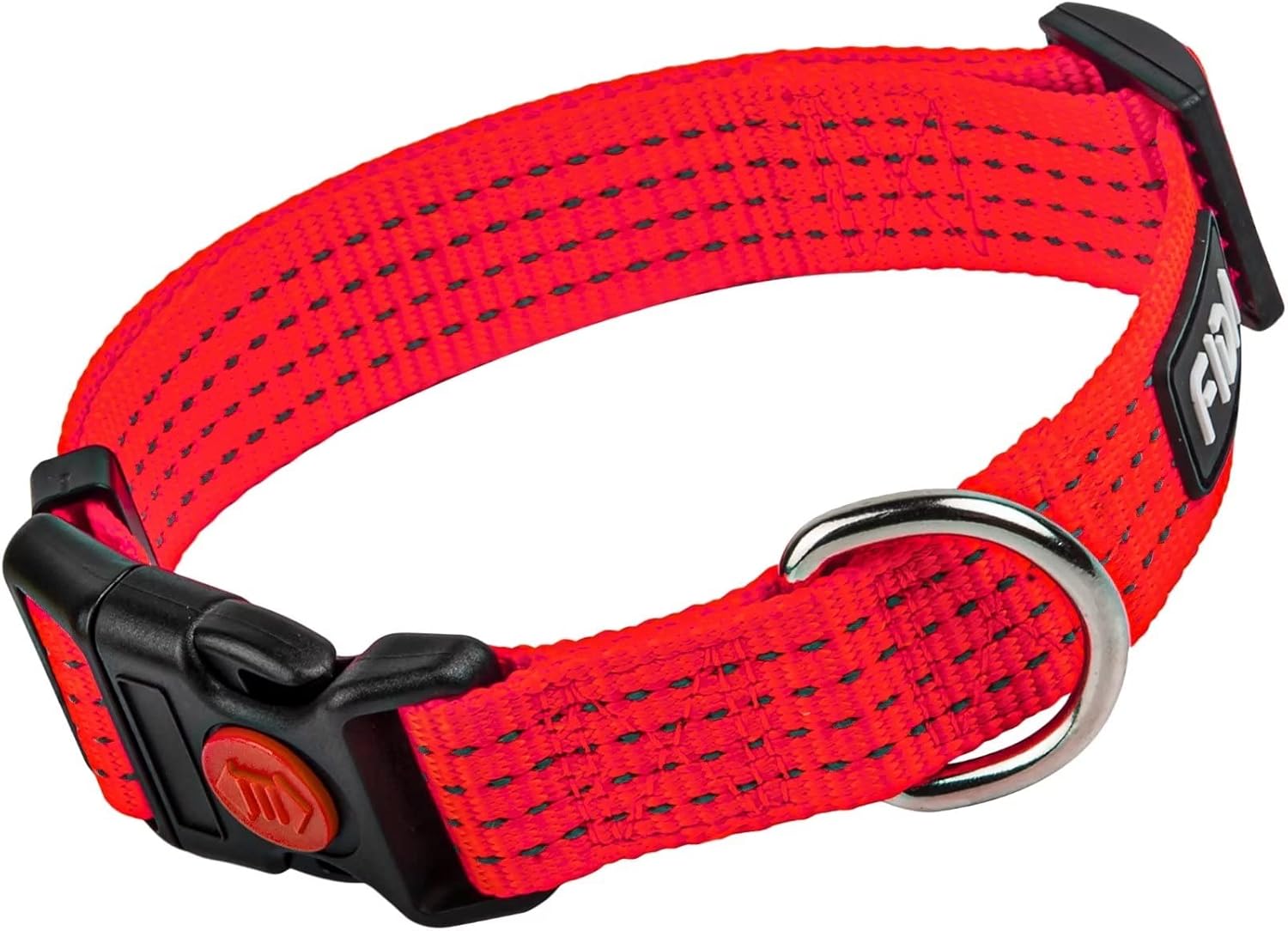 Fida Reflective Dog Collar, Nylon Dog Collar with Safe Locking Buckle
