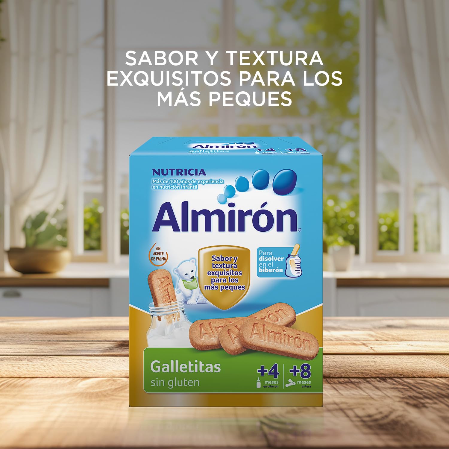 Almirón, Galletas para Bebé Sin Gluten, a partir de 4 Meses, 250g