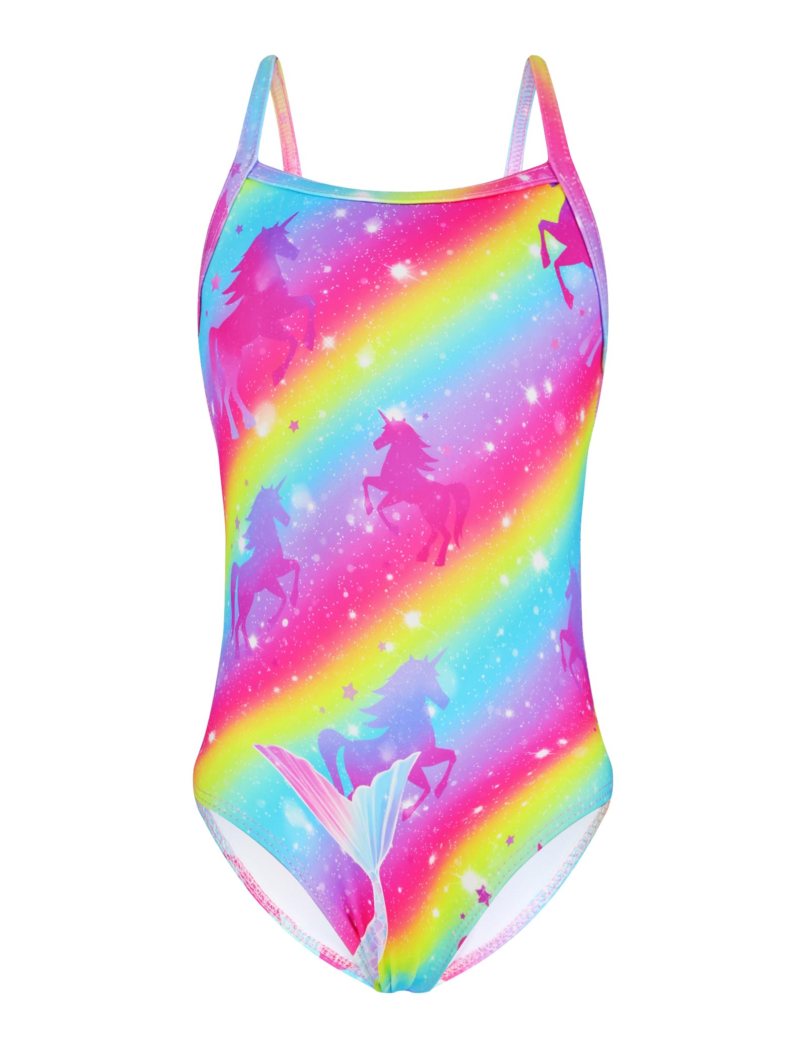 Snowheart Girls Swimsuit One-Piece Bathing Suits Multicolor Kids Sport Summer Beach Swimwear for 2-12 Years Old