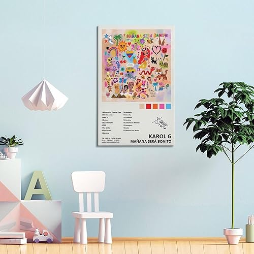 Miniatura 4 de Karol G Mañana Será Bonito póster para estética de habitación, póster de arte en lienzo, impresión artística moderna para dormitorio familiar,