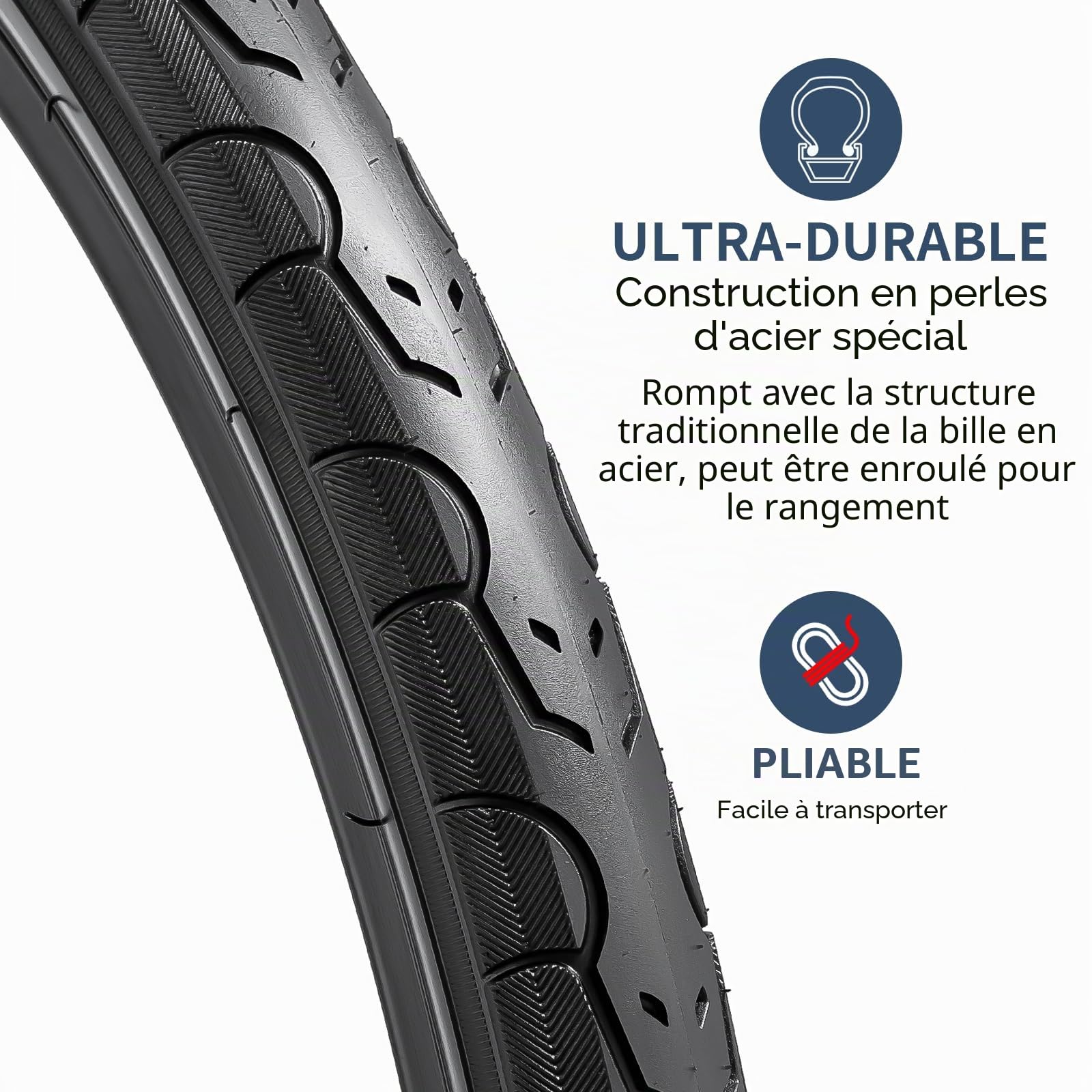 YUNSCM 2-PCS 700C Route Vélo pneus 700x28C/28-622 and 700C Vélo Chambre à air Presta Valve with Compatible with 700x26C 700x27C 700x28C 700x29C 700x30C Vélo Bike pneus and Chambre à air (Y-1098)