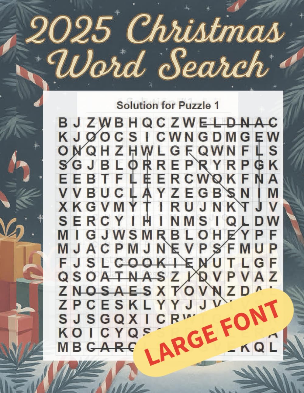 2025 Christmas Word Search: LARGE FONT