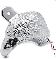 Vista 7 de HTTMT MT246-008-A- Cubierta de bocina de cabeza de águila cromada Compatible con Harley-Davidson de 1992 y más con montaje lateral "cencerro