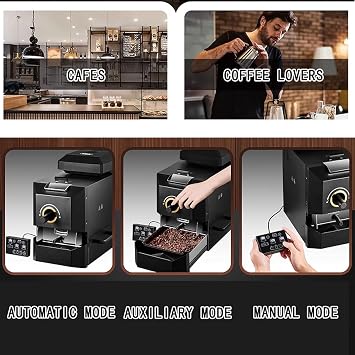 Electric Coffee Bean Roaster, 200-500g Commercial Drum Coffee Bean Roasting Machine With Intelligent Operation Panel, for Cafes, Restaurants, Bars, Hotels, Offices