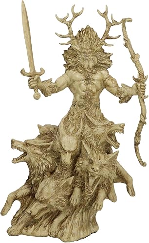 Ebros Gift Antigua y arcaica poderosa deidad Cernunnos celta Dios cuernos Wiccan estatua de 12.5 pulgadas de alto, Deidad de los animales, disponible en Yaxa Costa Rica