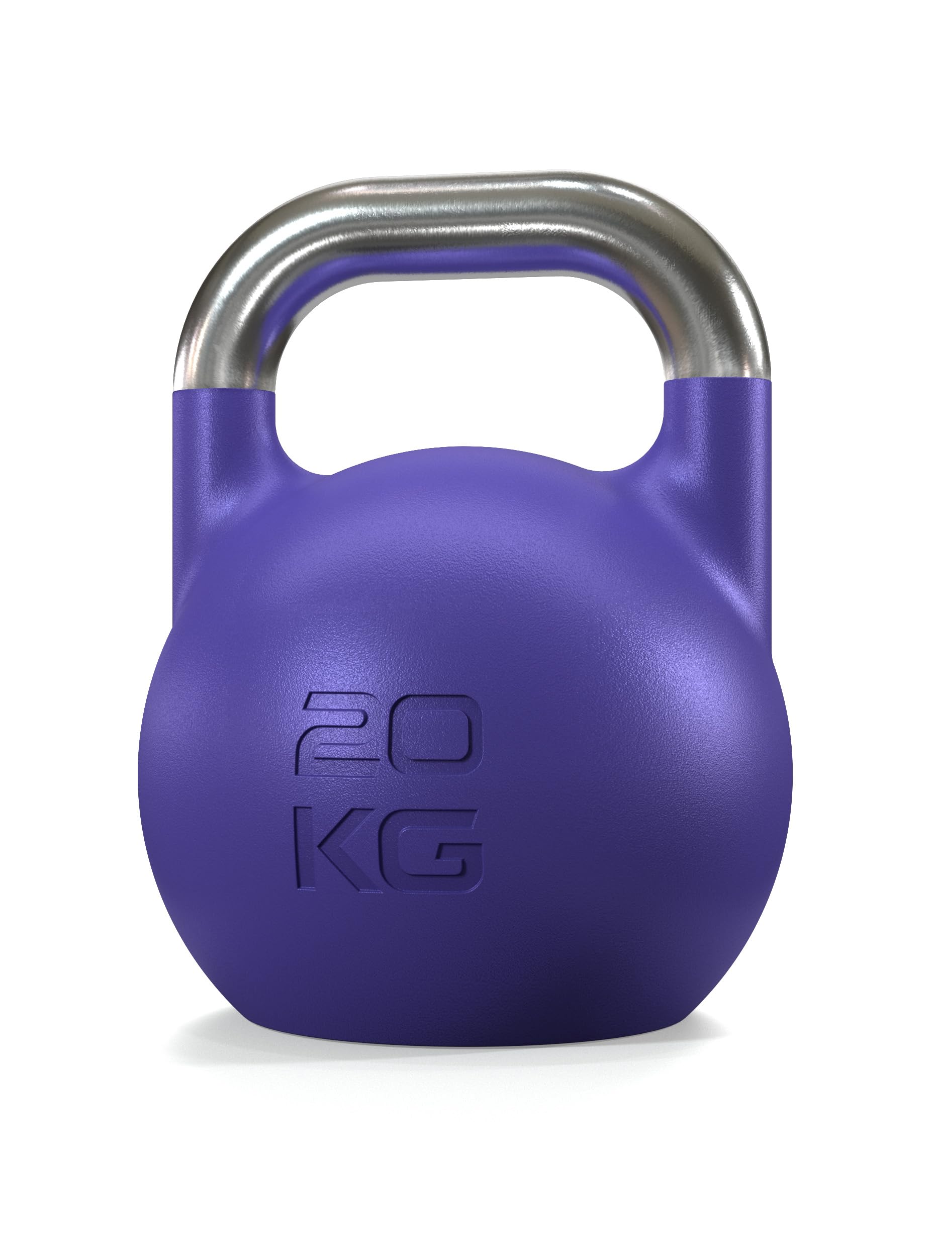 Atletica Set di kettlebell da competizione | Finisher | Kettlebell – 20 kg, 24 kg, 32 kg, in ghisa sferica, qualità da studio, logo discreto, codice colore competizione per una facile maneggevolezza