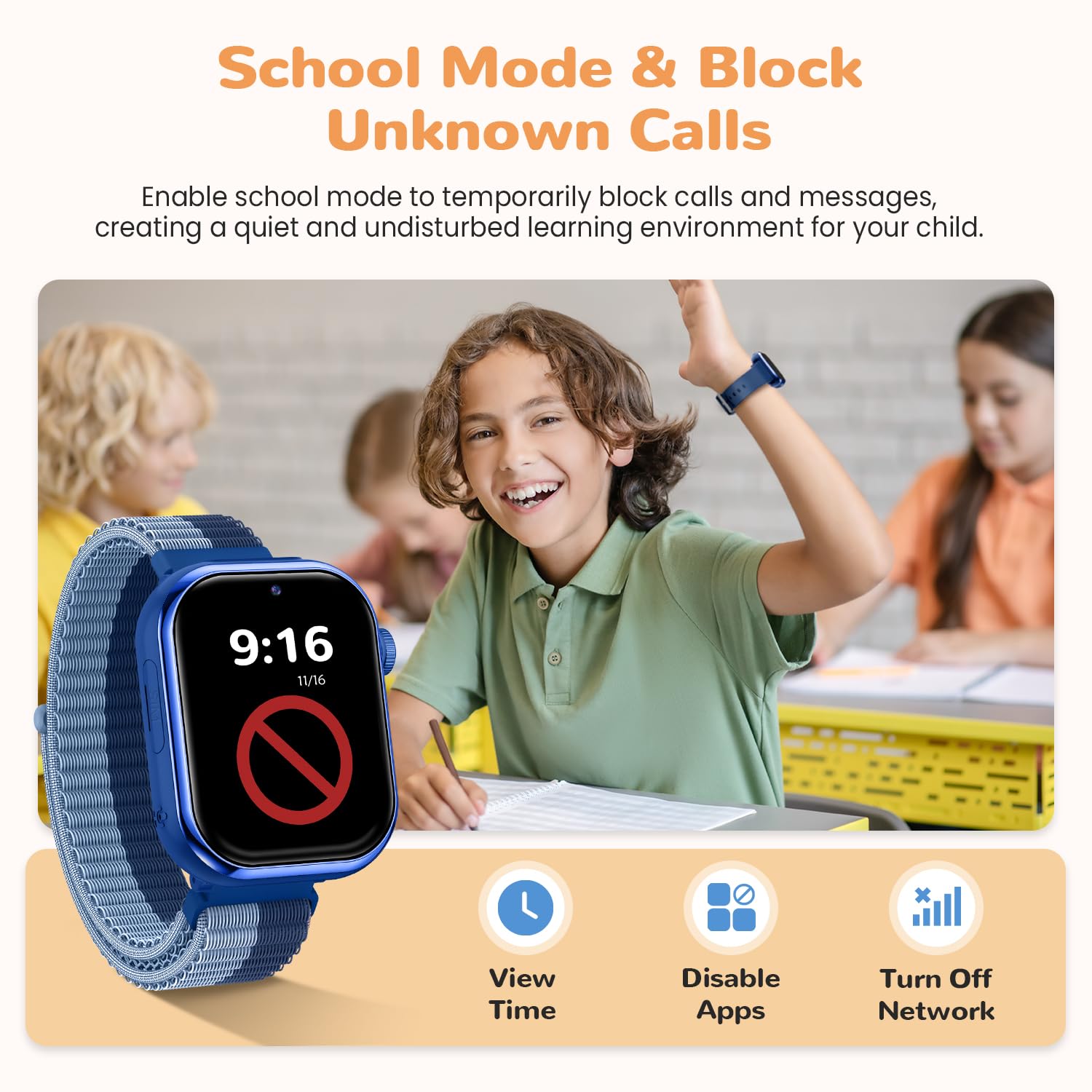 RUXINGX 4G Reloj Inteligente Niño, IP68 Impermeable Smartwatch Niños con GPS y Llamadas, Videollamada, Chat de Voz, SOS, Azul