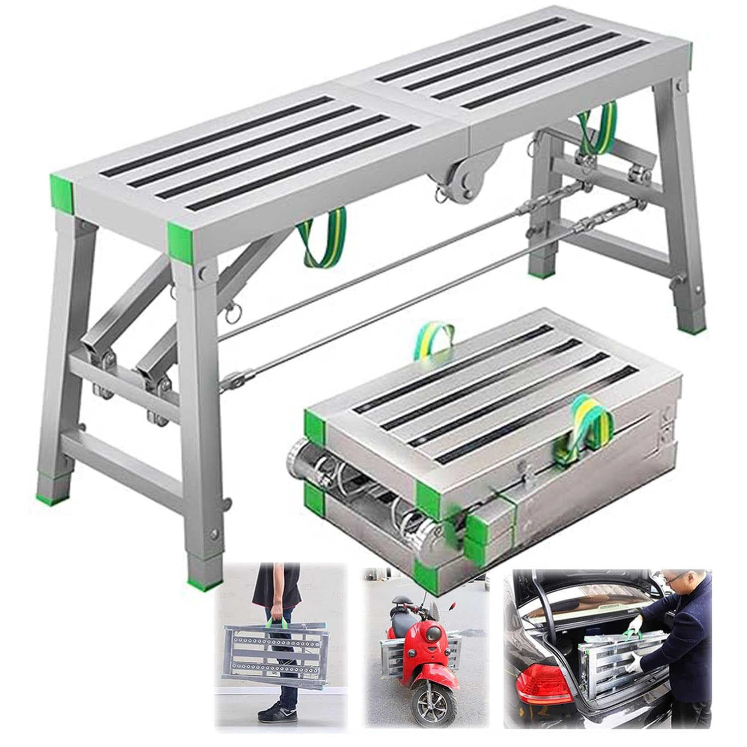 Plateforme de travail échafaudage pliable réglable 400kg