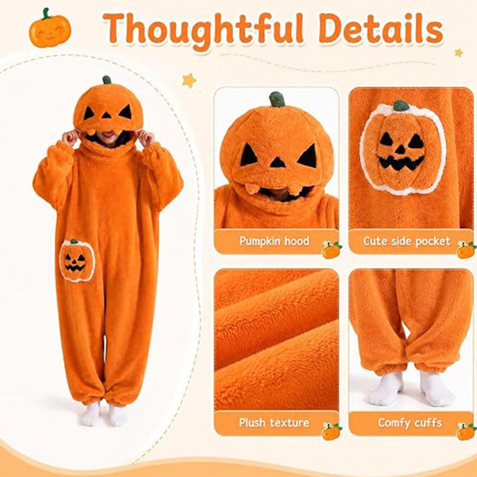 Costume Intero Costumi Indossabili Morbidi Comodi | Coperta con Cappuccio Per Casa Scuola Vacanza Festa Di Halloween Festival Autunno Falò Foto E Occasioni Speciali