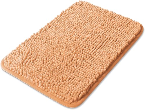 Miniatura 281 de Yeaban Alfombras de baño gris oscuro – Gruesas alfombras de baño de chenilla | Alfombras de baño absorbentes y lavables antideslizantes, alfombras