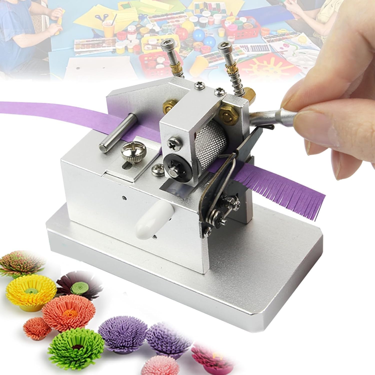 Quilling Fringer Machine for Cutting Tassels 0.3-2.5mm, Strips 5-14mm - Ideal for Craft Enthusiasts and Creative Studios
