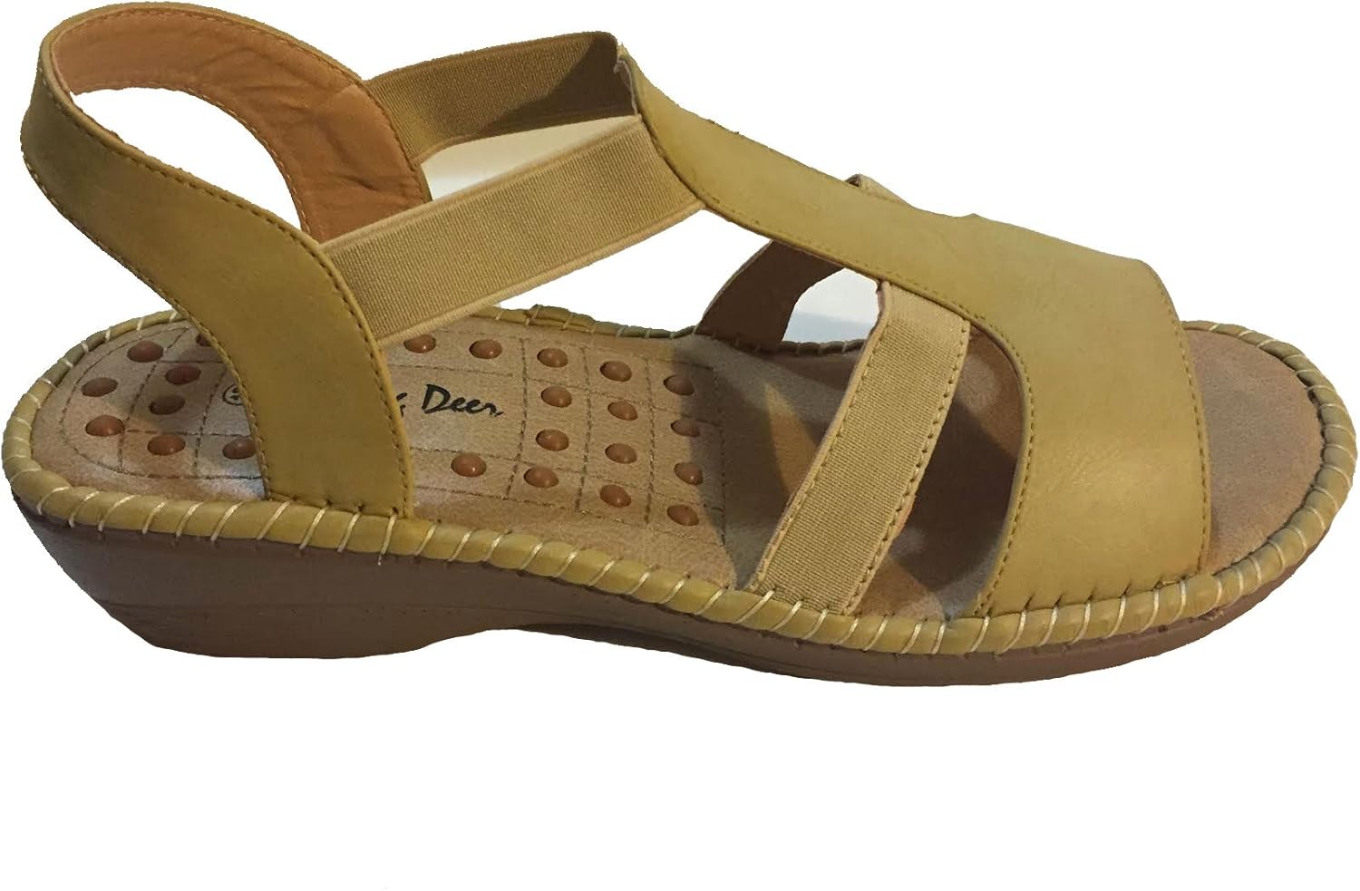 Amazon.com | Flying Deer Women's Acupressure Dress Sandals (8.5) Beige | Sandals