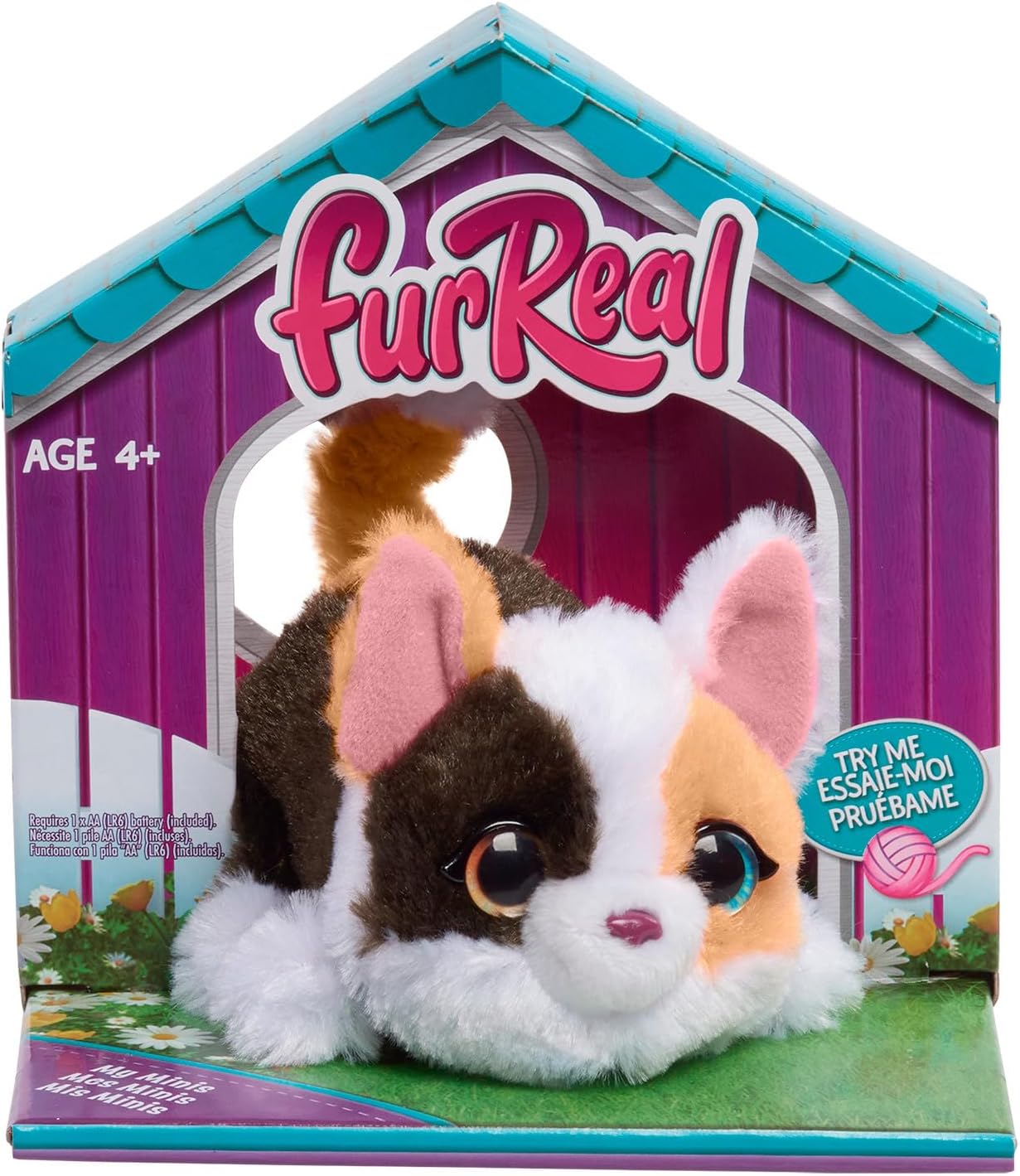 furReal My Minis Kitty Interactive Toy, Small Plush Kitty with Motion, Stuffed Animals, Kids Toys for Ages 4 Up by Just Play