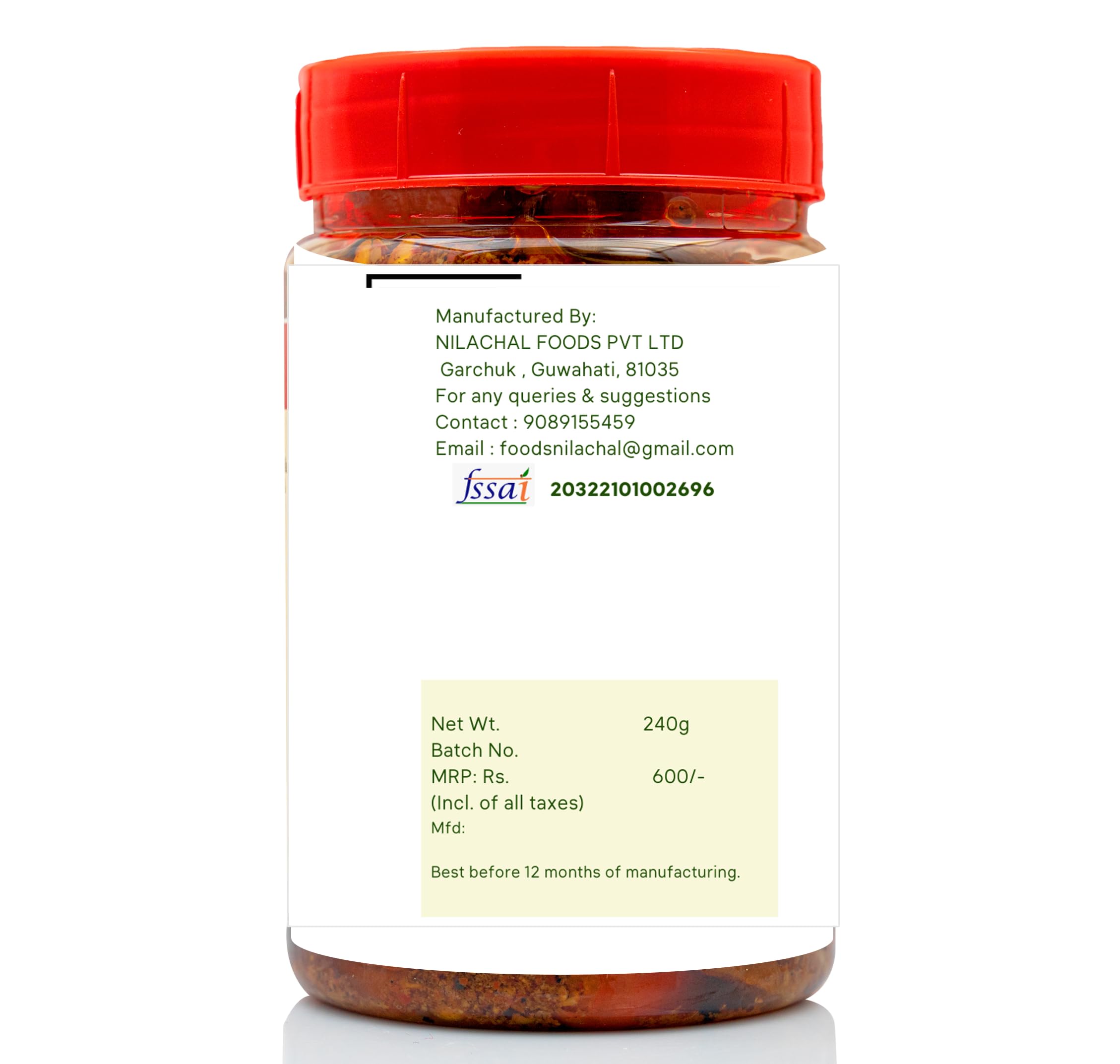 Burung Bhut Jolokia Pickle, 240g, Pure Veg - Image 3 thumbnail