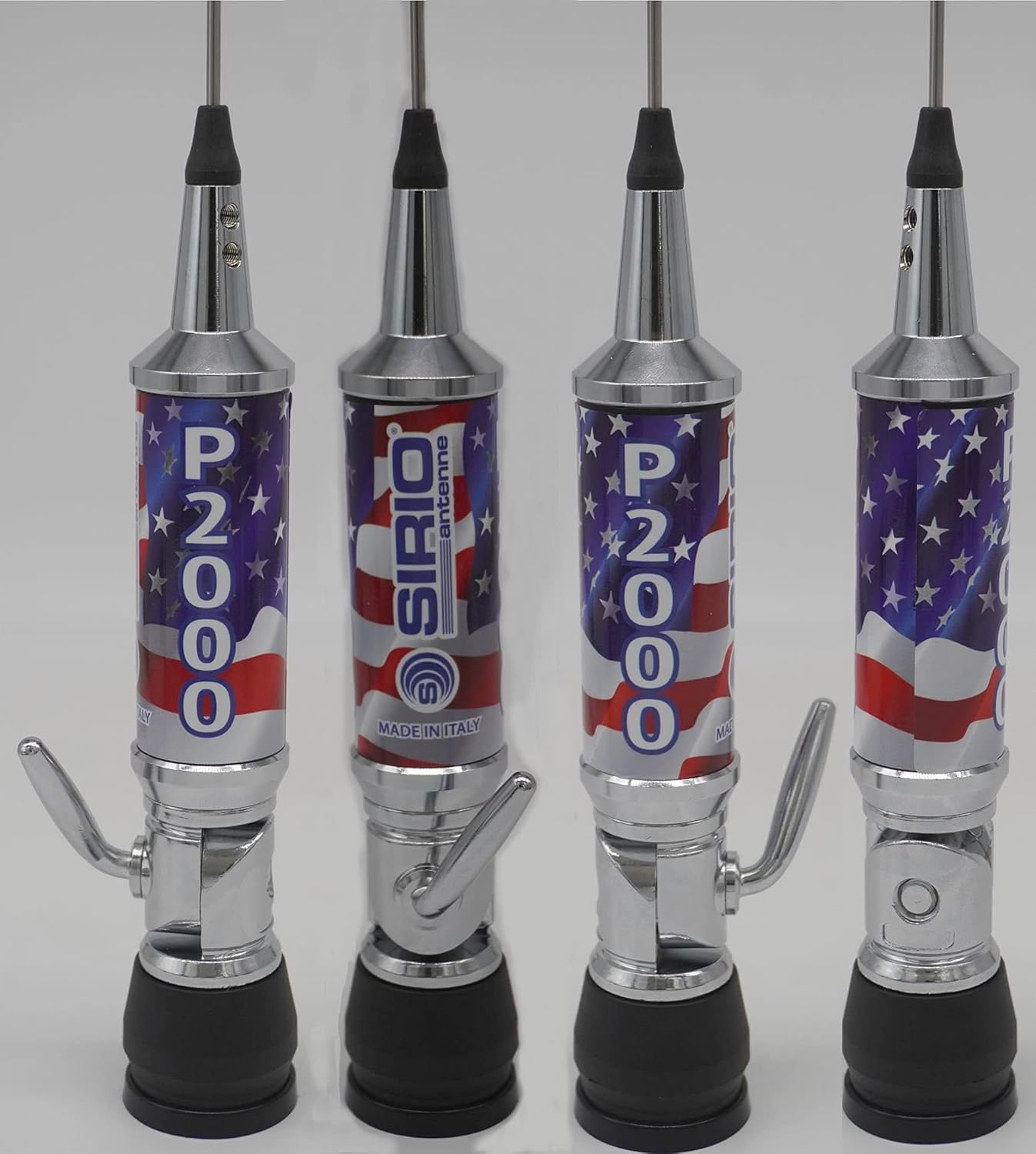 Sirio P2000 PL 10m & CB s Mobile Antenna - USA Flag