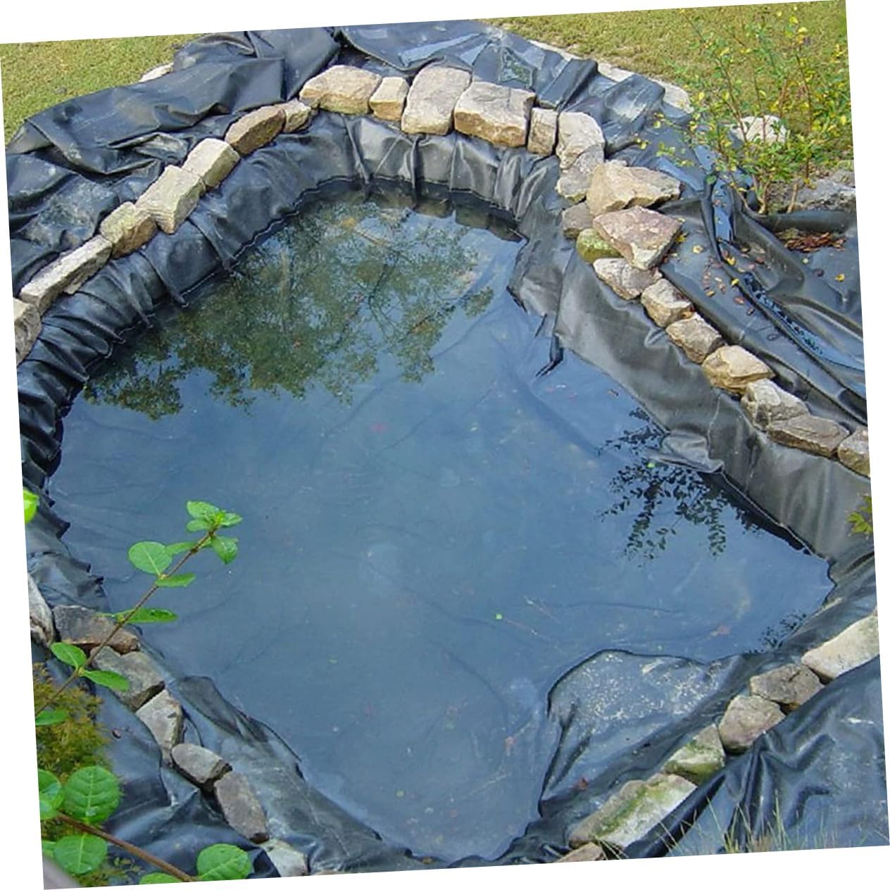 BESTonZON Fishpond Liner Durable Hdpe Seepage Membrane for Large Outdoor Ponds for Fish Breeding and Water Gardens