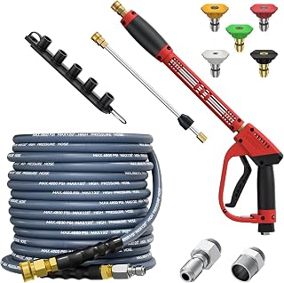 3/8’’ Pressure Washer Hose and Gun, 30’’ Extension Washer Wand