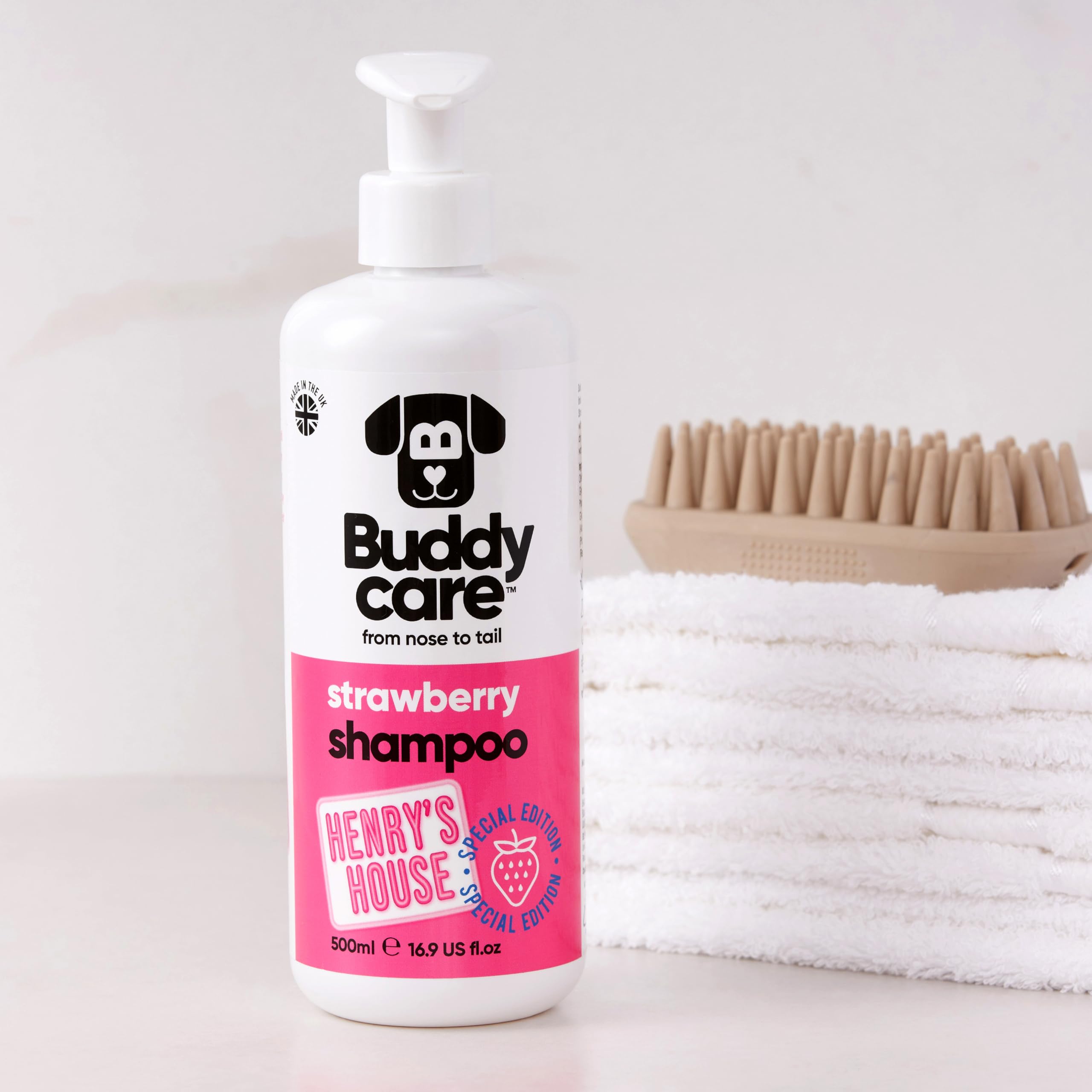 Strawberry Dog Shampoo by Buddycare, Strawberry Shampoo, 500ml - Image 3