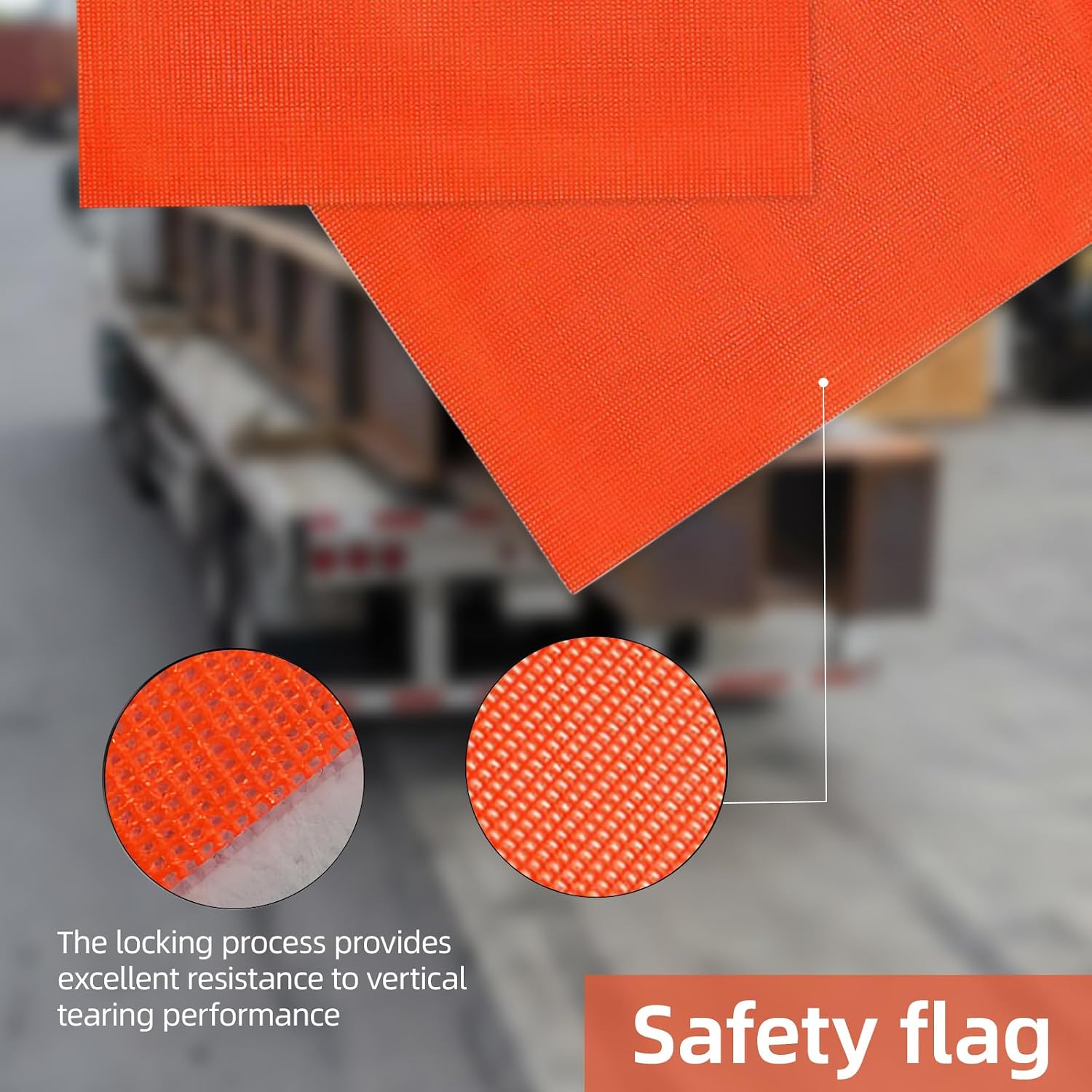 18"x18" Red Mesh Safety Warning Flags - 6 PCS Oversize Load Flags with Wire Loop, Heavy Duty Wind Resistant Mounted Flags for Truck, Trailer, RV and Highway Transport
