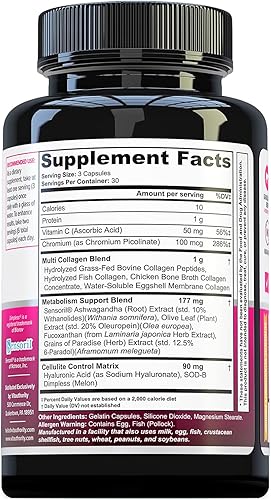 Miniatura 2 de Vitauthority Quemadura de colágeno múltiple péptidos de proteína hidrolizados con ácido hialurónico y péptidos de colágeno múltiple en polvo para