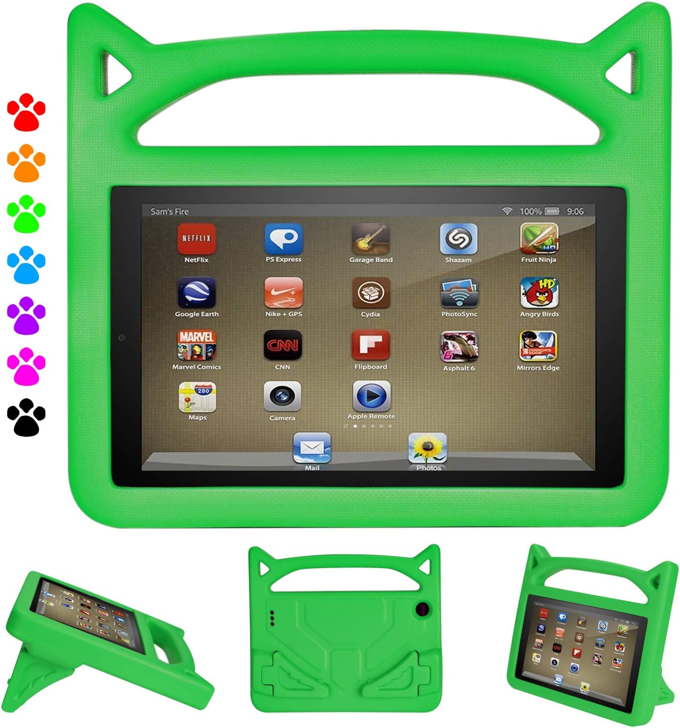 Case for Fire HD 8 2016/2017/2018-Dinines Light Weight Shock Proof Kid-Proof Cover Kids Case for All-New Fire HD 8 Tablet (6th/7th and 8th Generation, 2016/2017 and 2018 Release)