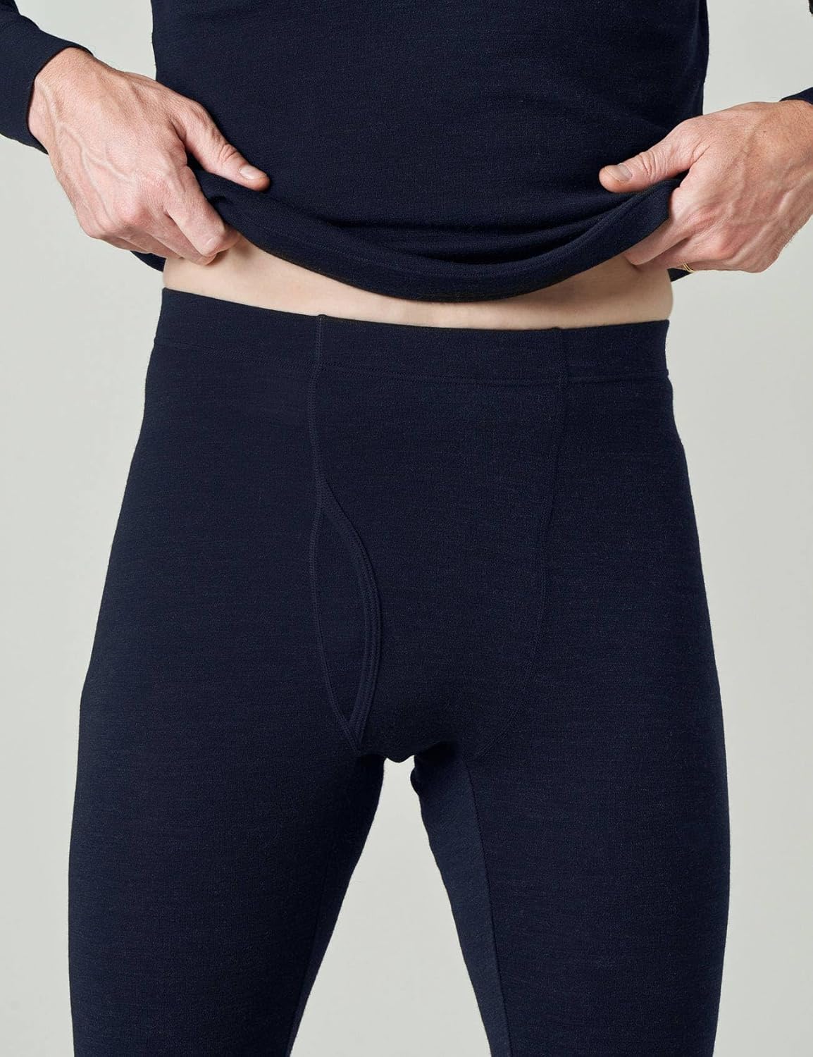 LAPASA Men's 100% Merino Wool Base Layer Set Lightweight Midweight Thermal Underwear Activewear Long John Top Bottom M31/M126 - Image 3