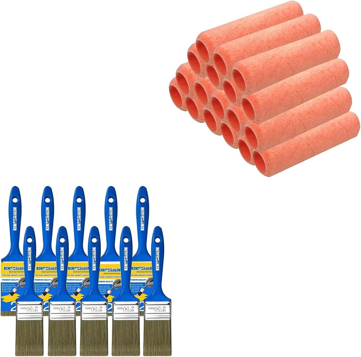 Paint Brush with 18 Paint Rollers