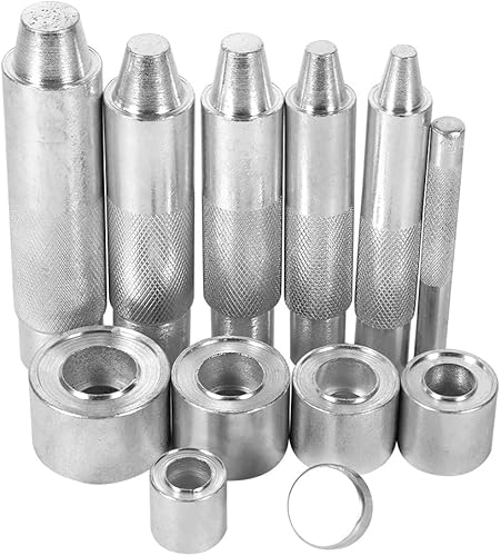 Miniatura 7 de Herramienta perforadora de ojales, 41214170.787 in, kit de troqueles para perforar agujeros de ojal, perforador hueco para cuero, manualidades,