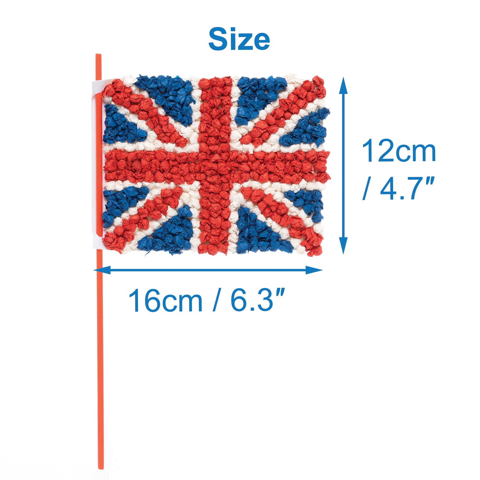 Baker Ross Union Jack Papierketten-Set – 300 Streifen Fürs Platinum Jubilee, Kinderbasteln, Partydekoration (20x2 Cm)