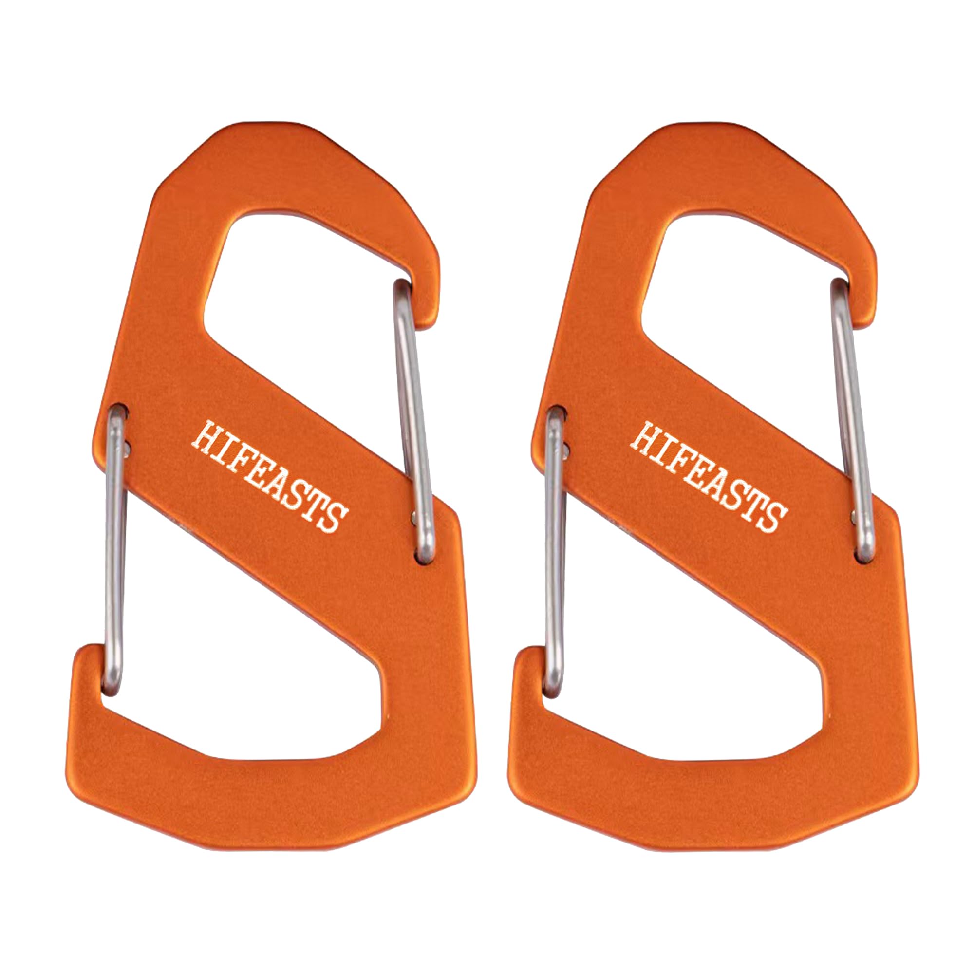 Carabiner for Backpack, S-Shaped Aluminum Carabiner, Double-Sided Carabiner for Camping, Fishing