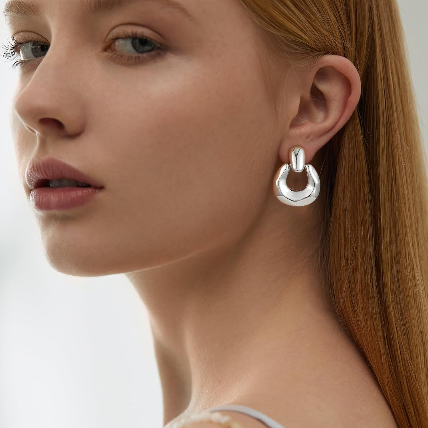 Clip on Earrings for Women Hypoallergenic Statement Retro Clip Earrings 14K Gold/Silver Plated Hoop Dangle Earrings 5A Cubic Zirconia Round Multiple Styles for Women Fashion Trendy Jewelry Gifts - Image 3