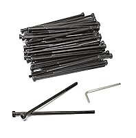 Vista 207 de iexcell Juego de 50 tornillos M4 x 20/25/30/35/40 de acero de aleación de grado 12.9, acabado de óxido negro