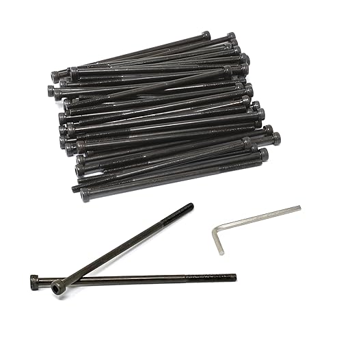 Miniatura 563 de iexcell 720 piezas de acero de aleación M4 x 6/8/10/12/16/20/25/30/35/40/45/50 de grado 12.9, tornillos de cabeza hexagonal, tornillos, arandelas