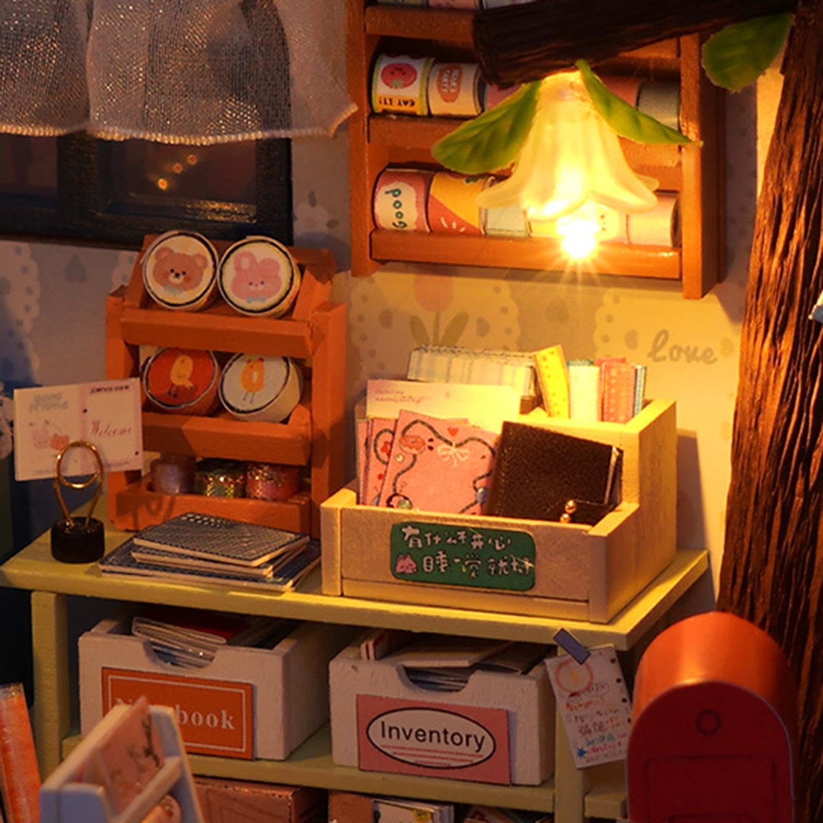 Kit fai da te per una casa in miniatura Giocattolo Di Costruzione Modellino | Mini Kit Casa Per la decorazione di scrivania, dormitorio, appartamento, libreria, soggiorno e abitazione.