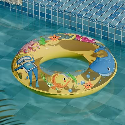Lifelong Pool Party Swimming Ring | Kids' Swim Tube | Safe Learning Float for Girls & Boys | Durable Inflatable Water Ri