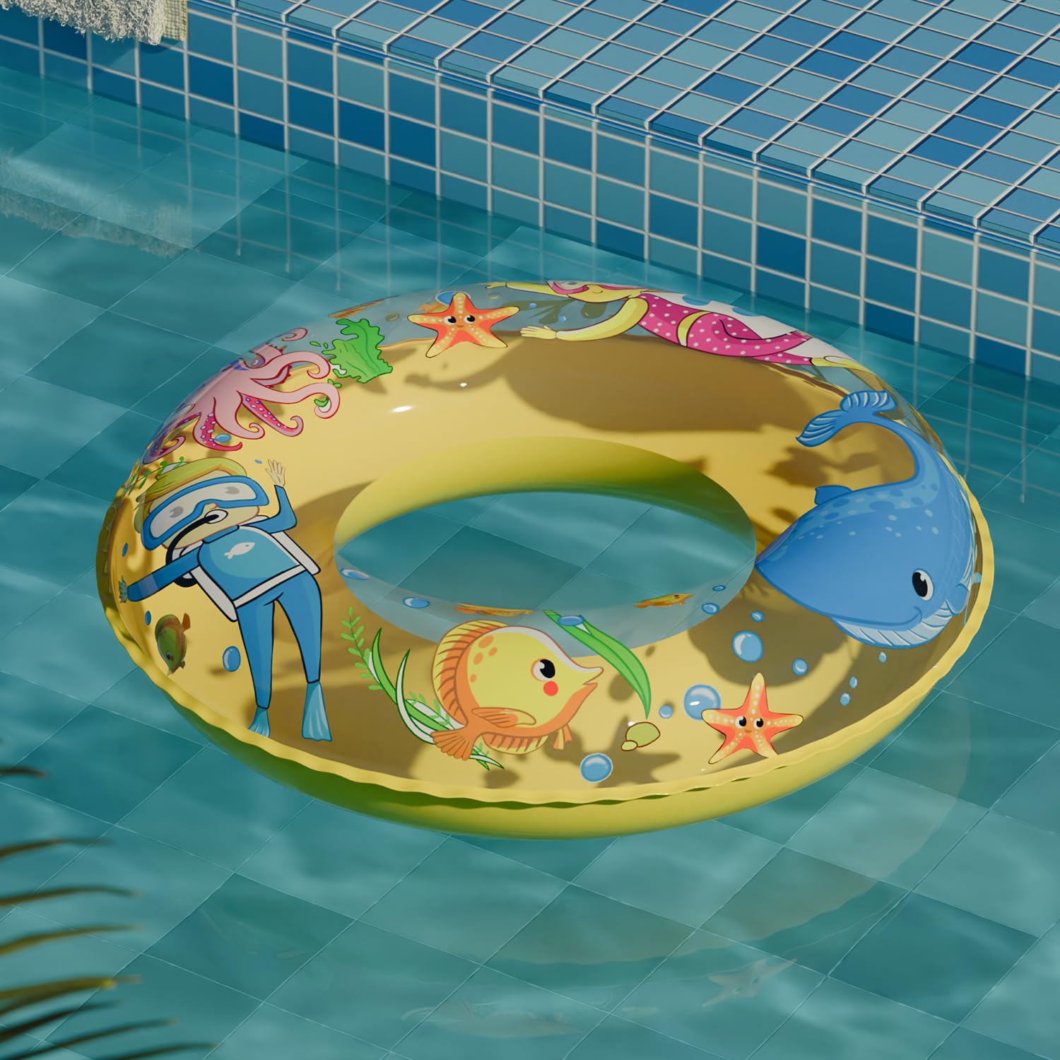 Lifelong Pool Party Swimming Ring | Kids' Swim Tube | Safe Learning Float for Girls & Boys | Durable Inflatable Water Ring | Pool Accessory-image-2