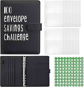 Amazon | DY.2ten 貯金バインダー A5 100日お金節約チャレンジ 6穴