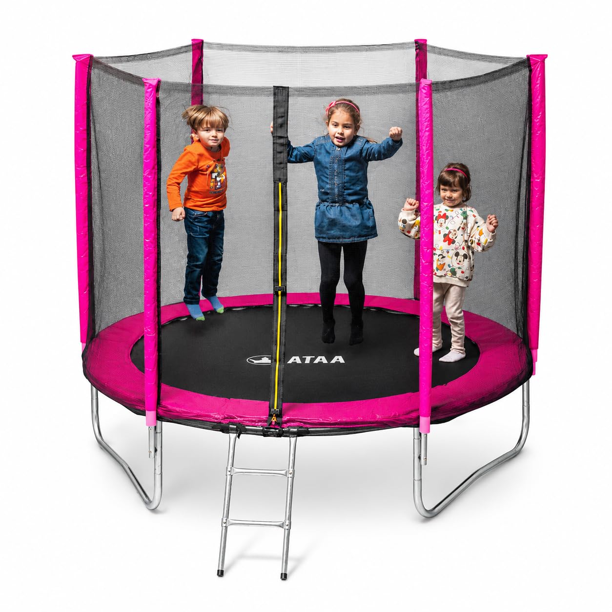 Cama elástica para Varios niños ATAA 250 cm – Escalera, Triple Cierre