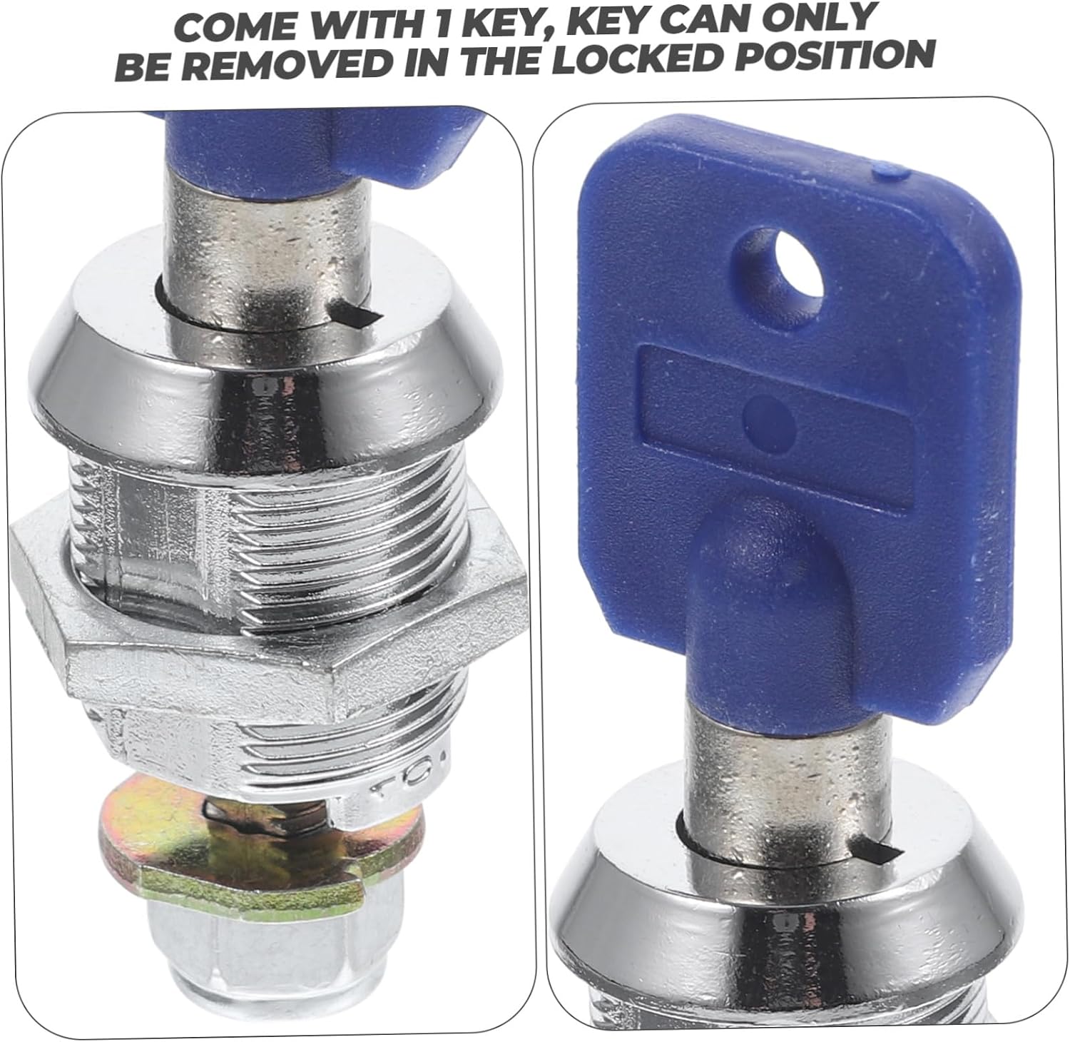Artibetter Pair of Arcade Machine Locks Steel Keyed Tubular Locks for Tool Boxes Game Console Lock Vending Machine Key