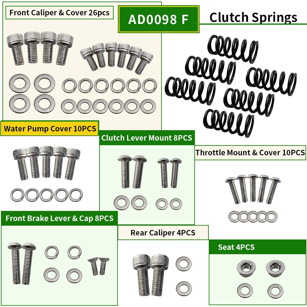 673-Piece Polished Stainless Steel Bolt Screw Kit for Yamaha Banshee YFZ350 - Comprehensive Fastener Set