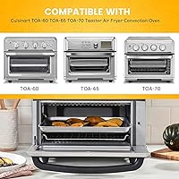 Vista 3 de Air Fryer Tray Replacement for Cuisinart TOA-60 TOA-65 TOA-70 Toaster Air Fryer Convection Oven, 12.4 * 11'' Mesh Air Fryer Stainless Steel Basket