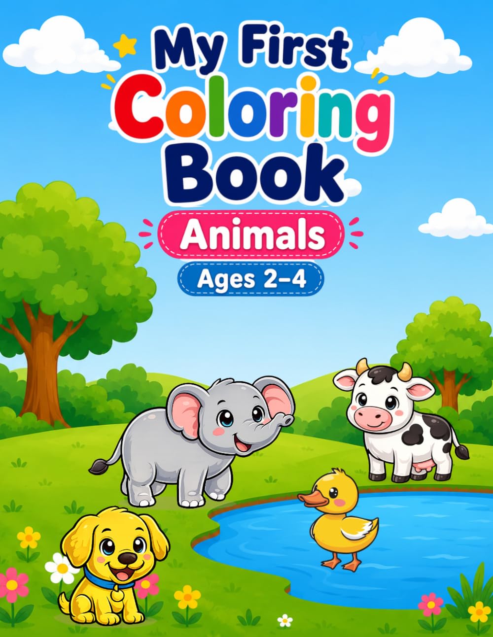 My First Coloring Book: Animals for Toddlers Ages 2–4