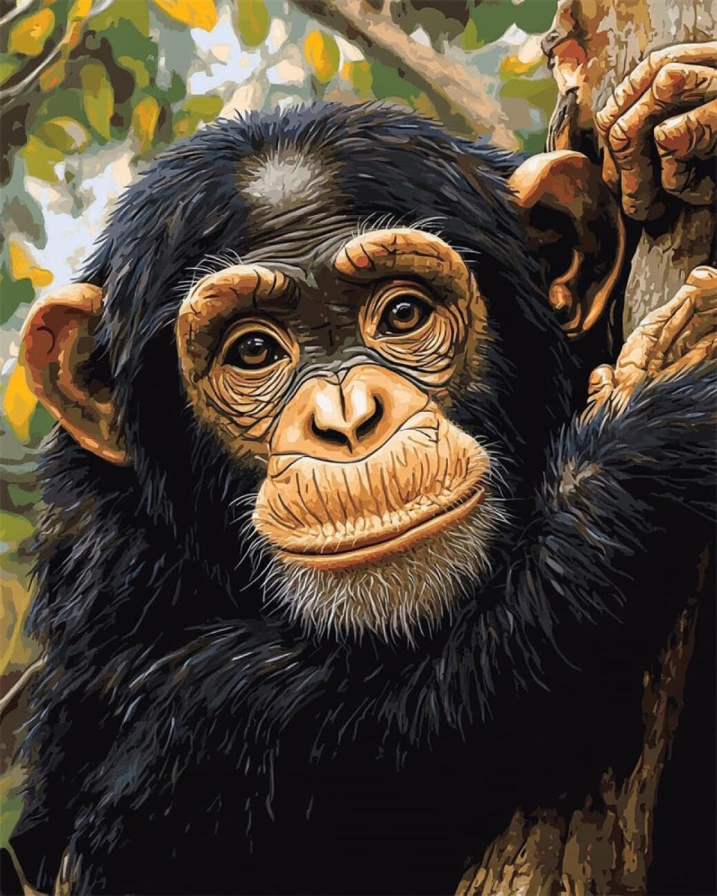 AxiangziK DIY Counted Cross Stitch Kits Monkeys in the Tree 11CT 40x50cm