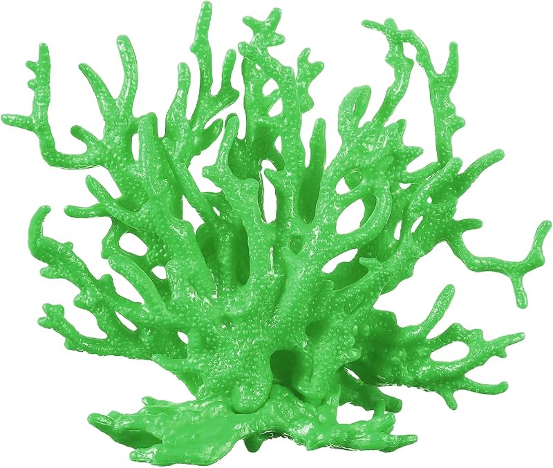Enfeite de Coral para Aquário em PVC Verde PETAXCELL 15 x 5,5 x 12 cm