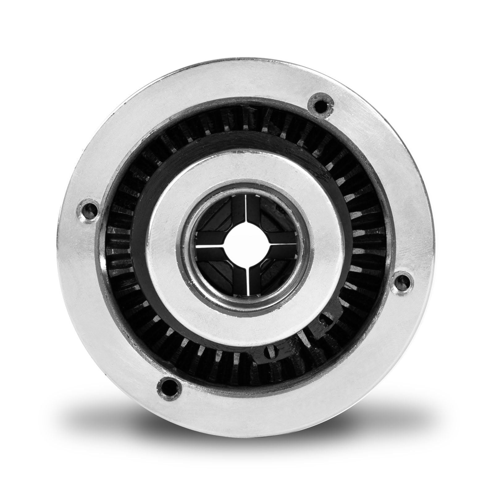 EBERTH Plato de cuatro garras con 80 mm de diámetro, Plato de 4 garras de 3" Autocentrante, Rosca de conexión 1" -8 TPI, Incl. herramienta de sujeción, Accesorios de torno, Plato de sujeción